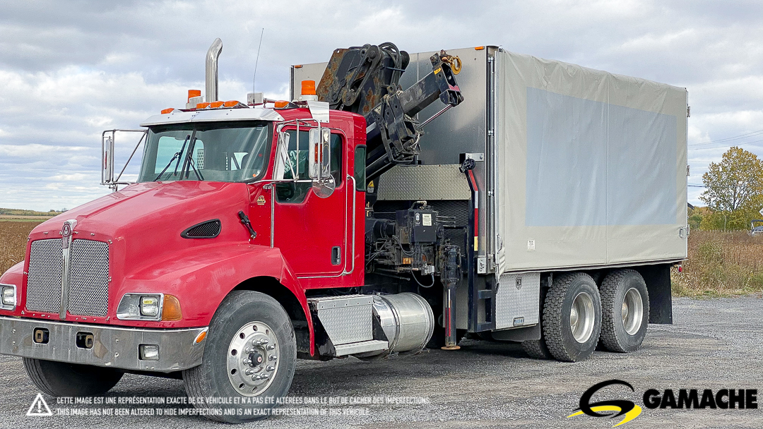 KENWORTH T300 CRANE TRUCK / BOOM TRUCK ROLLING TARP 2007