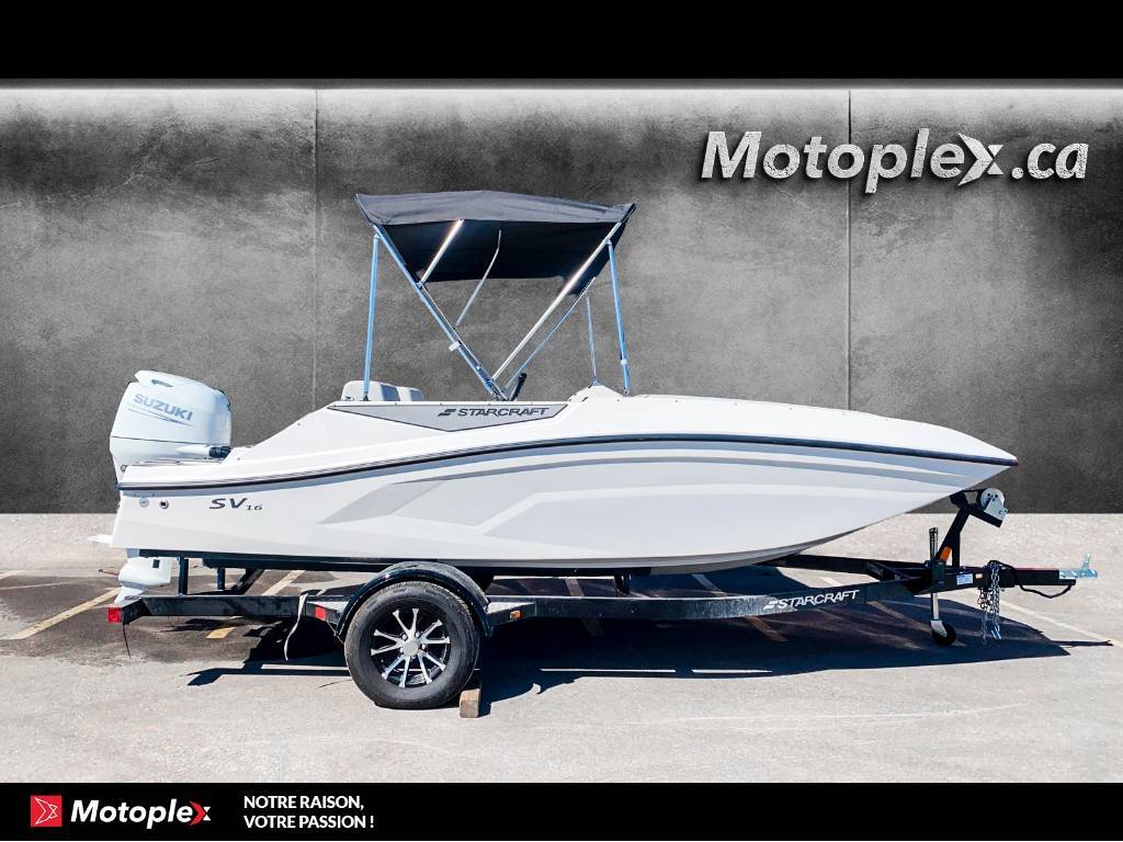 Starcraft SV 16 OB 75HP deck boat bateau Ponté 2025